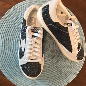 GGDB Glitter Sneakers with White Accents Sz 9 Great Condition.